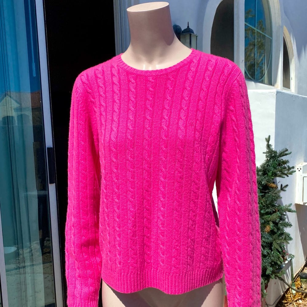 100% cashmere Lauren Ralph Lauren pink sweater size L